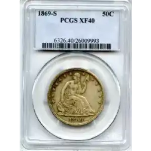 Half Dollars---Liberty Seated 1839-1891 -Silver- 0.5 Dollar (3)