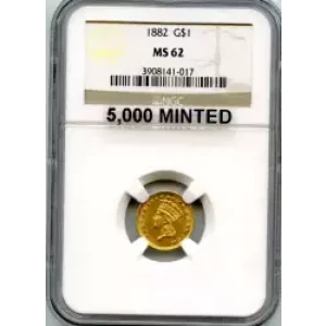 Gold Dollars---Indian Princess Head, Large Head 1856-1889 -Gold- 1 Dollar (3)