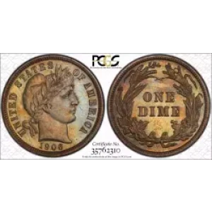 Dimes---Barber or Liberty Head 1892-1916 -Silver- 1 Dime (3)