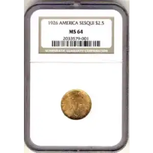 Classic Commemorative Gold - 1926 Sesquicentennial - Gold, $2.5 Dollars (3)