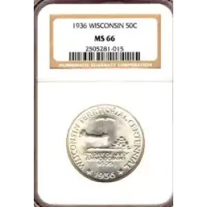 Classic Commemorative Silver--- Wisconsin Territorial Centennial 1936 -Silver- 0.5 Dollar (3)