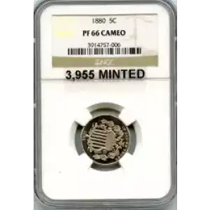 Nickel Five Cent Pieces-Shield 1866-1883 (3)