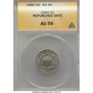 Nickel Five Cent Pieces-Shield 1866-1883 (3)