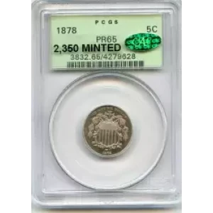 Nickel Five Cent Pieces-Shield 1866-1883 (3)