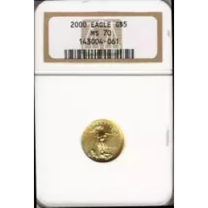 Gold Bullion-Gold Eagles--$5 Gold Eagle 1/10 oz -Gold- 5 Dollar (3)
