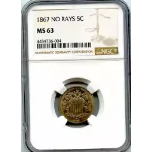 Nickel Five Cent Pieces-Shield 1866-1883 (3)