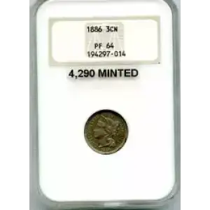 Nickel Three Cent Pieces 1865-1889 (3)