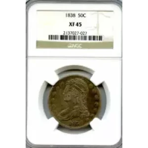 Half Dollars---Capped Bust, Reeded Edge 1836-1839 -Silver- 0.5 Dollar (3)