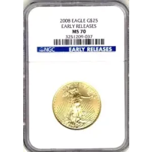 Gold Bullion-Gold Eagles--$25 Gold Eagle 1/2 oz -Gold- 25 Dollar (3)