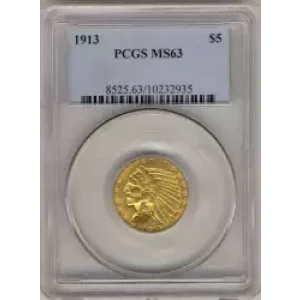 Half Eagles---Indian Head 1908-1929 -Gold- 5 Dollar (3)