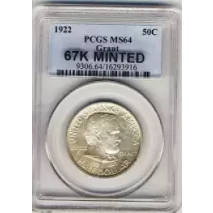 Classic Commemorative Silver--- Grant Memorial 1922 -Silver- 0.5 Dollar (3)