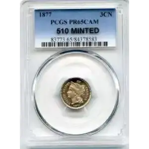 Nickel Three Cent Pieces 1865-1889 (3)