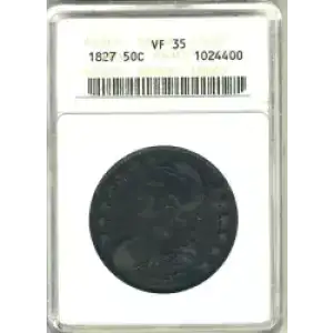 Half Dollars---Capped Bust, Reeded Edge 1836-1839 -Silver- 0.5 Dollar (3)