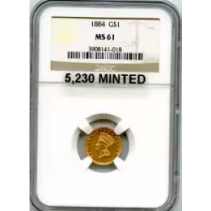 Gold Dollars---Indian Princess Head, Large Head 1856-1889 -Gold- 1 Dollar (3)