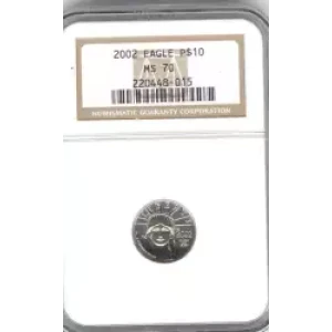 Platinum Bullion-Platinum Eagles--$10 Platinum Eagle 1/10 oz -Platinum- 10 Dollar (3)