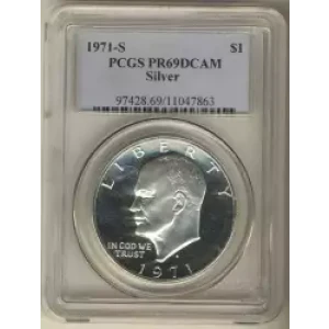 Dollars---Eisenhower 1971-1978 Copper-Nickel- 1 Dollar (3)