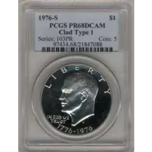 Dollars---Eisenhower 1971-1978 Copper-Nickel- 1 Dollar (3)