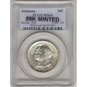 Classic Commemorative Silver--- Alabama Centennial 1921 -Silver- 0.5 Dollar (3)