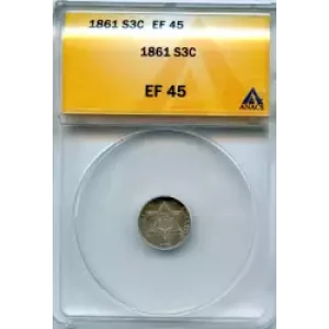 Silver Three Cent Pieces Trimes-1851-1873 (3)