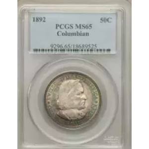 Classic Commemorative Silver--- World's Columbian Exposition Half Dollar 1892 - 1893 -Silver- 0.5 Dollar (3)