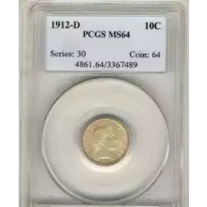 Dimes---Barber or Liberty Head 1892-1916 -Silver- 1 Dime (3)