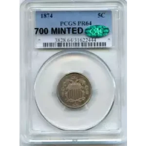 Nickel Five Cent Pieces-Shield 1866-1883 (3)