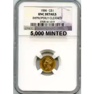 Gold Dollars---Indian Princess Head, Large Head 1856-1889 -Gold- 1 Dollar (3)