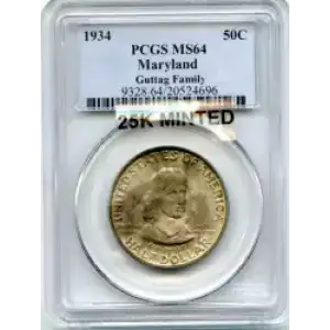 Classic Commemorative Silver--- Maryland Tercentenary 1934 -Silver- 0.5 Dollar (3)