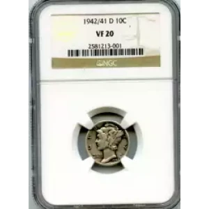 Dimes---Winged Liberty Head or Mercury 1916-1945 -Silver- 1 Dime (3)