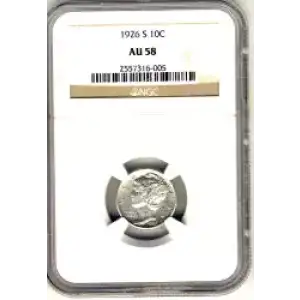 Dimes---Winged Liberty Head or Mercury 1916-1945 -Silver- 1 Dime (3)