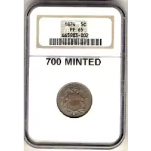 Nickel Five Cent Pieces-Shield 1866-1883 (3)