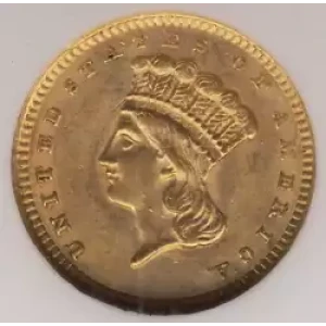 Gold Dollars---Indian Princess Head, Large Head 1856-1889 -Gold- 1 Dollar (3)