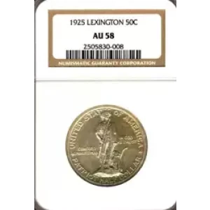 Classic Commemorative Silver--- Lexington - Concord Sesquicentennial 1925 -Silver- 0.5 Dollar (3)