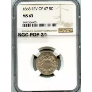 Nickel Five Cent Pieces-Shield 1866-1883 (3)