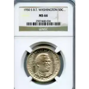 Classic Commemorative Silver--- Booker T. Washington Memorial 1946-1951-Silver- 0.5 Dollar (3)