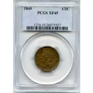 Half Cents -Braided Hair 1840-57 -Copper (3)