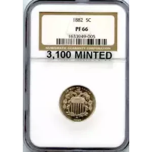 Nickel Five Cent Pieces-Shield 1866-1883 (3)