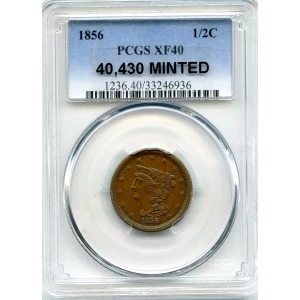 Half Cents -Braided Hair 1840-57 -Copper (3)