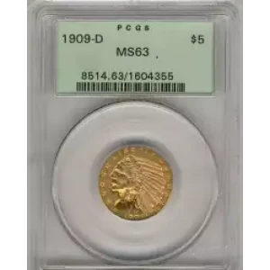 Half Eagles---Indian Head 1908-1929 -Gold- 5 Dollar (3)