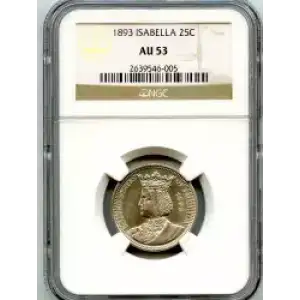Classic Commemorative Silver--- World's Columbian Exposition, Isabella Quarter 1893-Silver- 0.25 Dollar (3)