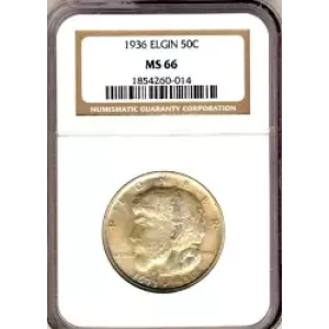 Classic Commemorative Silver--- Elgin, Illinois, Centennial 1936 -Silver- 0.5 Dollar (3)