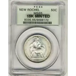 Classic Commemorative Silver--- New Rochelle, New York, 250th Anniversary 1938 -Silver- 0.5 Dollar (3)