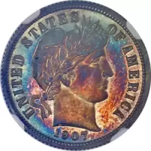 Dimes---Barber or Liberty Head 1892-1916 -Silver- 1 Dime (3)