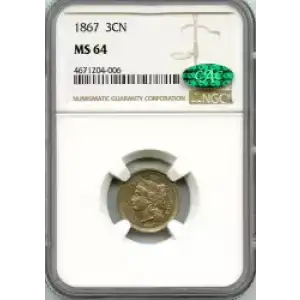 Nickel Three Cent Pieces 1865-1889 (3)