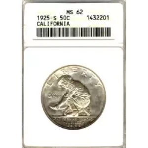 Classic Commemorative Silver--- California Diamond Jubilee 1925 -Silver- 0.5 Dollar (3)