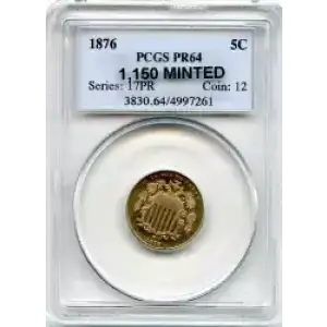 Nickel Five Cent Pieces-Shield 1866-1883 (3)