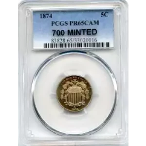 Nickel Five Cent Pieces-Shield 1866-1883 (3)