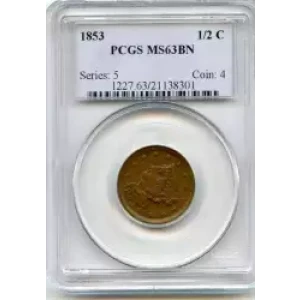 Half Cents -Braided Hair 1840-57 -Copper (3)