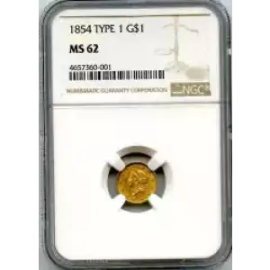 Gold Dollars---Indian Princess Head, Small Head 1854-1856 -Gold- 1 Dollar (3)