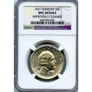 Classic Commemorative Silver--- Vermont Sesquicentennial 1927-Silver- 0.5 Dollar (3)